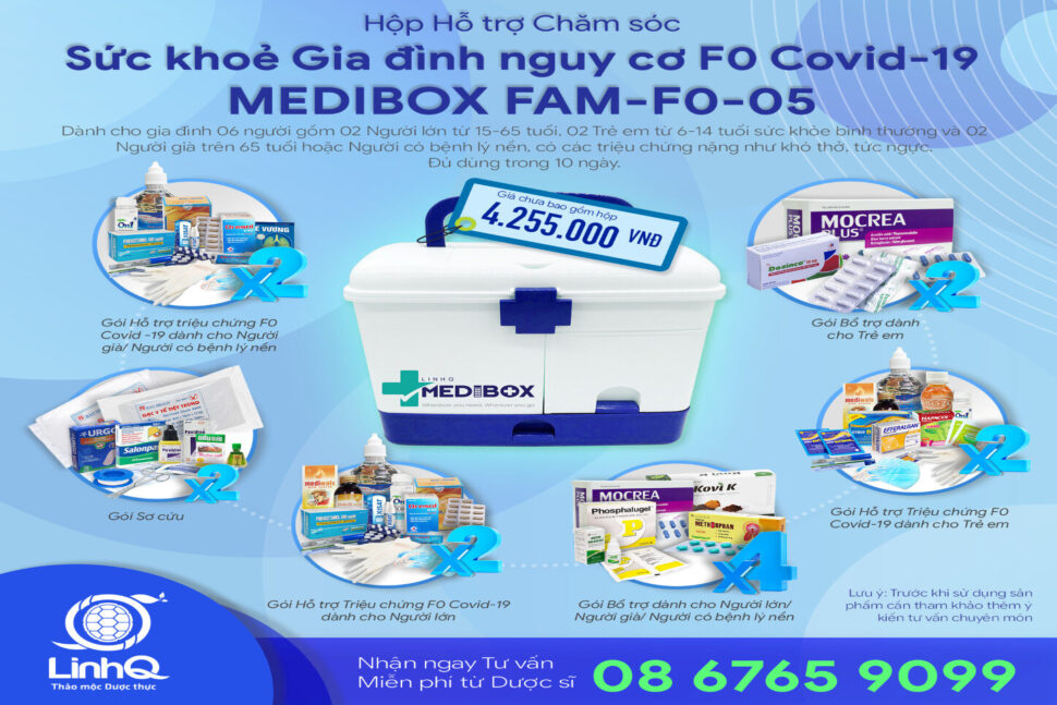 Giới thiệu MEDIBOX FAM-F0-05 dành cho Gia đình 02 Người lớn + 02 Trẻ em + 02 Người già/ Người có bệnh lý nền